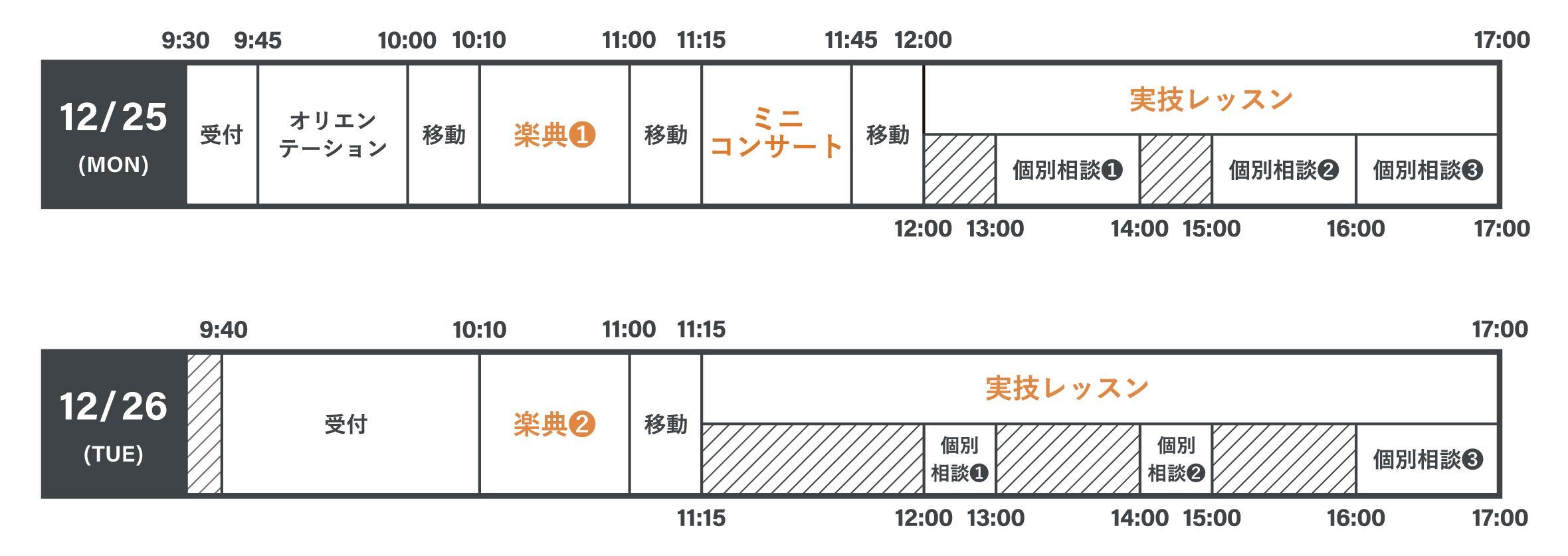 冬期スケジュール
